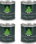 4 Stück Weihnachtsbaum in der Dose, Merry Christmas, Tannenbaum Anzuchtset mit 10 Samen für 6 Tannenbäume als Adventskalender Füllung Wichteln, Geschenk Set