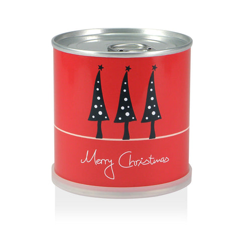 Weihnachtsbaum in der Blumendose | 4 Stück | Merry Christmas Rot | Dein Anzuchtset | Tannenbaum Adventskalender Wichteln