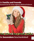 4 Stück Weihnachtsbaum in der Dose, Merry Christmas, Tannenbaum Anzuchtset mit 10 Samen für 6 Tannenbäume als Adventskalender Füllung Wichteln, Geschenk Set